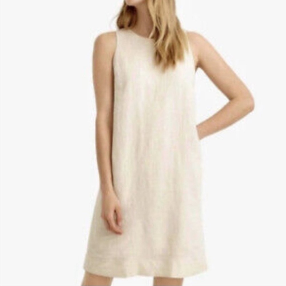 J. Crew Natural Linen Sheath Mini Dress
